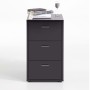 FMD Mesita de noche con 3 cajones negro de , Mesitas de noche - Ref: Foro24-428803, Precio: 149,35 €, Descuento: %