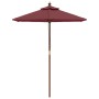 Sombrilla de jardín con poste de madera rojo burdeos 196x231 cm de , Sombrillas - Ref: Foro24-363163, Precio: 59,48 €, Descue...
