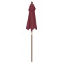 Sombrilla de jardín con poste de madera rojo burdeos 196x231 cm de , Sombrillas - Ref: Foro24-363163, Precio: 59,48 €, Descue...