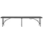 Bancos de jardín plegables 2 unidades HDPE negro 180 cm de , Bancos de jardín - Ref: Foro24-48832, Precio: 96,27 €, Descuento: %