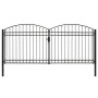 Cancela de valla doble puerta con arco 400x200 cm acero negro de , Puertas de jardín - Ref: Foro24-143096, Precio: 509,24 €, ...