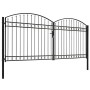Cancela de valla doble puerta con arco 400x200 cm acero negro de , Puertas de jardín - Ref: Foro24-143096, Precio: 509,24 €, ...