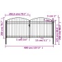Cancela de valla doble puerta con arco 400x200 cm acero negro de , Puertas de jardín - Ref: Foro24-143096, Precio: 509,24 €, ...