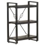 Estantería de 3 niveles madera maciza de mango negro 60x30x80cm de , Librerías y estanterías - Ref: Foro24-320626, Precio: 13...