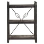Estantería de 3 niveles madera maciza de mango negro 60x30x80cm de , Librerías y estanterías - Ref: Foro24-320626, Precio: 13...