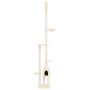 Árbol rascador para gatos de suelo a techo crema 258,5-284,5 cm de , Mobiliario para gatos - Ref: Foro24-171717, Precio: 82,9...