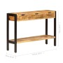 Aparador con 3 cajones madera maciza de mango 110x35x75 cm de , Aparadores - Ref: Foro24-247406, Precio: 190,60 €, Descuento: %