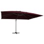 Sombrilla jardín voladiza con luces LED rojo burdeos 400x300 cm de , Sombrillas - Ref: Foro24-312318, Precio: 339,74 €, Descu...