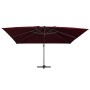 Sombrilla jardín voladiza con luces LED rojo burdeos 400x300 cm de , Sombrillas - Ref: Foro24-312318, Precio: 339,74 €, Descu...