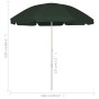 Sombrilla de playa verde 240 cm de , Sombrillas - Ref: Foro24-314705, Precio: 32,11 €, Descuento: %