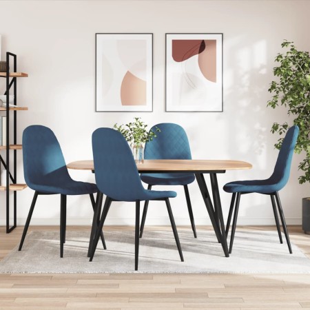 Sillas de comedor 4 unidades terciopelo azul en Sillas de comedor | Comprar online en Foru.es