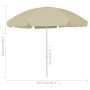 Sombrilla de playa amarillo arena 300 cm de , Sombrillas - Ref: Foro24-314707, Precio: 36,80 €, Descuento: %