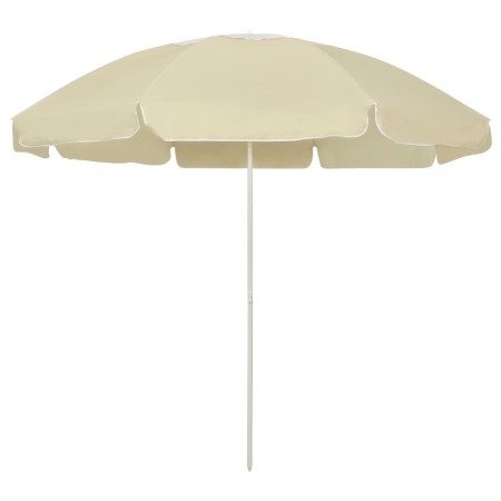 Sombrilla de playa amarillo arena 240 cm de , Sombrillas - Ref: Foro24-314711, Precio: 29,02 €, Descuento: %