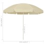 Sombrilla de playa amarillo arena 240 cm de , Sombrillas - Ref: Foro24-314711, Precio: 29,02 €, Descuento: %