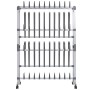 Zapatero con ruedas plateado 89x27x120 cm de , Zapateros y organizadores de calzado - Ref: Foro24-344370, Precio: 97,38 €, De...