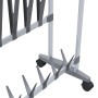 Zapatero con ruedas plateado 89x27x120 cm de , Zapateros y organizadores de calzado - Ref: Foro24-344370, Precio: 97,38 €, De...
