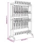 Zapatero con ruedas plateado 89x27x120 cm de , Zapateros y organizadores de calzado - Ref: Foro24-344370, Precio: 97,38 €, De...