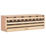 Ponedero para gallinas 5 compartimentos madera pino 117x33x38cm de vidaXL, Incubadoras de huevos - Ref: Foro24-170660, Precio...