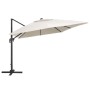 Sombrilla voladiza luces LED y poste aluminio arena 4x3 m de , Sombrillas - Ref: Foro24-47004, Precio: 412,67 €, Descuento: %