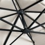 Sombrilla voladiza luces LED y poste aluminio arena 4x3 m de , Sombrillas - Ref: Foro24-47004, Precio: 412,67 €, Descuento: %