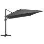 Sombrilla voladiza luces LED poste aluminio antracita 4x3 m de , Sombrillas - Ref: Foro24-47006, Precio: 394,69 €, Descuento: %