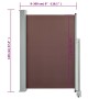 Toldo lateral retráctil de jardín marrón 120x300 cm de , Sombrillas - Ref: Foro24-48343, Precio: 85,32 €, Descuento: %
