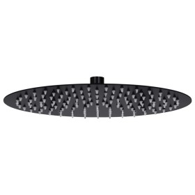 Cabezal de ducha efecto lluvia acero inox redondo negro 30 cm de , Cabezales de ducha - Ref: Foro24-147692, Precio: 29,33 €, ...