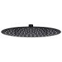 Cabezal de ducha efecto lluvia acero inox redondo negro 30 cm de , Cabezales de ducha - Ref: Foro24-147692, Precio: 29,33 €, ...