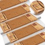Alfombrillas de escalera autoadhesivas 5 uds beige 65x21x4cm de , Alfombrillas para escalones - Ref: Foro24-149840, Precio: 3...