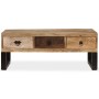 Mesa de centro con 3 cajones madera maciza de mango 90x50x35 cm de , Mesas de centro - Ref: Foro24-244942, Precio: 223,43 €, ...
