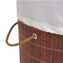 Cesto de la ropa de bambú redondo marrón de , Cestas para ropa - Ref: Foro24-245578, Precio: 26,72 €, Descuento: %