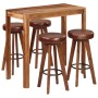 Conjunto de bar 5 pzas madera maciza 115x56x107 cm de , muebles para cocinas y comedores - Ref: Foro24-246262, Precio: 620,16...