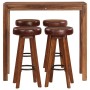 Conjunto de bar 5 pzas madera maciza 115x56x107 cm de , muebles para cocinas y comedores - Ref: Foro24-246262, Precio: 620,16...