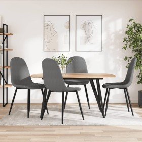 Sillas de comedor 4 unidades terciopelo gris claro en Sillas de comedor | Comprar online en Foru.es