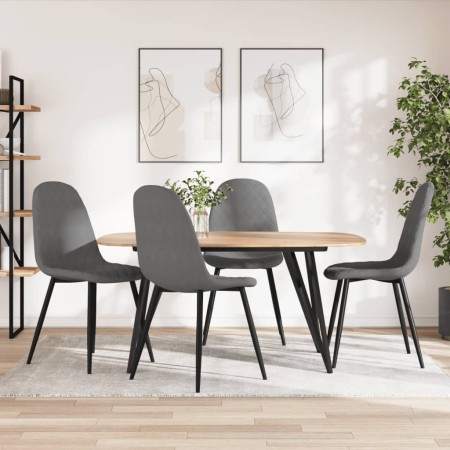 Sillas de comedor 4 unidades terciopelo gris claro en Sillas de comedor | Comprar online en Foru.es