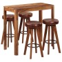 Conjunto de bar 5 pzas madera maciza 115x56x107 cm de , muebles para cocinas y comedores - Ref: Foro24-246262, Precio: 620,16...