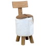 Taburete de madera maciza de teca marrón de , Taburetes y sillas plegables - Ref: Foro24-285206, Precio: 97,84 €, Descuento: %