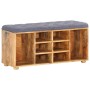 Banco de recibidor madera maciza de mango 100x35x47 cm de , Bancos para recibidores y almacenamiento - Ref: Foro24-285891, Pr...