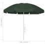 Sombrilla de playa verde 240 cm de , Sombrillas - Ref: Foro24-314713, Precio: 23,95 €, Descuento: %