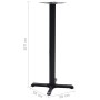 Pata de mesa de bistró hierro fundido negro 56x56x107 cm de , Patas para mesas - Ref: Foro24-325430, Precio: 97,62 €, Descuen...