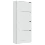 Mueble zapatero con 4 puertas contrachapada blanco 59x24x136 cm de , Zapateros y organizadores de calzado - Ref: Foro24-33813...