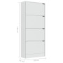 Mueble zapatero con 4 puertas contrachapada blanco 59x24x136 cm de , Zapateros y organizadores de calzado - Ref: Foro24-33813...