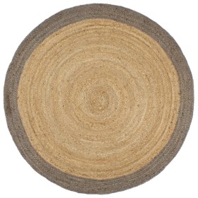 Alfombra hecha a mano de yute con borde gris 240 cm de , Alfombras - Ref: Foro24-343604, Precio: 146,30 €, Descuento: %