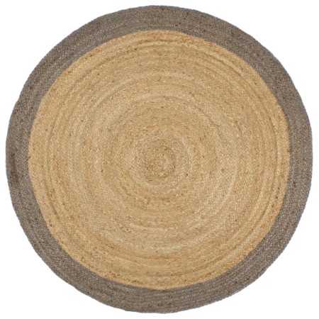 Alfombra hecha a mano de yute con borde gris 240 cm de , Alfombras - Ref: Foro24-343604, Precio: 146,30 €, Descuento: %