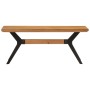 Banco de comedor madera maciza acacia y acero 110x40x46 cm de , Bancos de comedor y cocina - Ref: Foro24-352057, Precio: 118,...