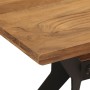 Banco de comedor madera maciza acacia y acero 110x40x46 cm de , Bancos de comedor y cocina - Ref: Foro24-352057, Precio: 118,...