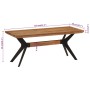 Banco de comedor madera maciza acacia y acero 110x40x46 cm de , Bancos de comedor y cocina - Ref: Foro24-352057, Precio: 118,...