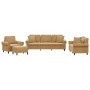 Juego de sofás con cojines 4 piezas terciopelo marrón de , Sofás - Ref: Foro24-3202207, Precio: 851,57 €, Descuento: %
