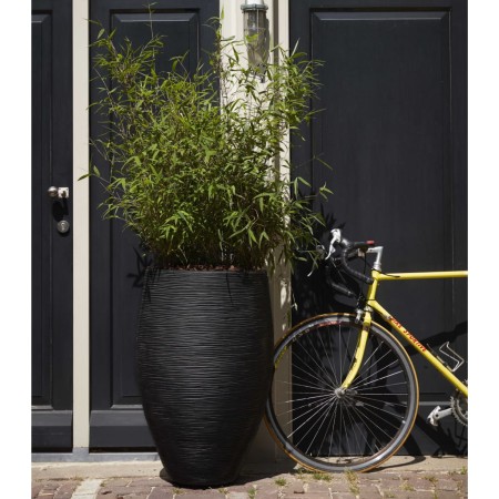 Capi Jarrón Nature Rib elegante Deluxe negro 45x72 cm de , Maceteros y jardineras - Ref: Foro24-434834, Precio: 189,41 €, Des...