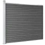Panel de valla WPC gris 175x146 cm de vidaXL, Paneles de vallas - Ref: Foro24-148983, Precio: 202,37 €, Descuento: %